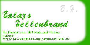 balazs hellenbrand business card