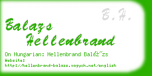 balazs hellenbrand business card